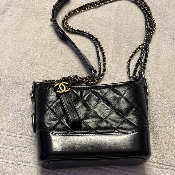 Chanel Black Gabrielle Quilted Leather Bag - Picture 1 of 13